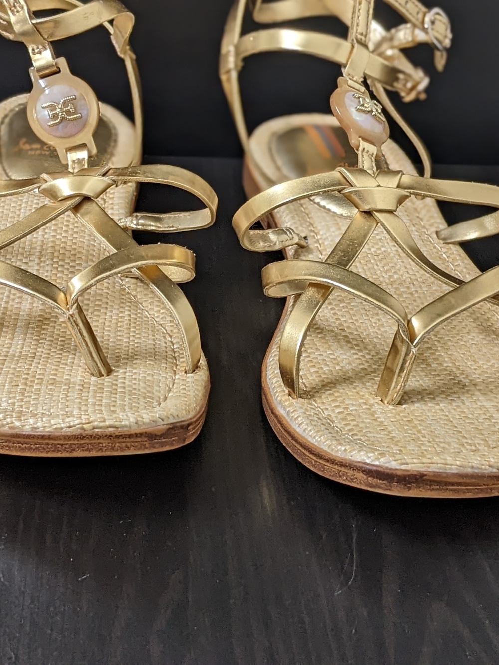 Sam Edelman Gwen Gold Strappy Gladiator Sandals - Picture 5 of 10